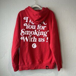 Cookies Thank You For Smoking With Us Red Graphic Hoodie Medium 420 **  Smoking